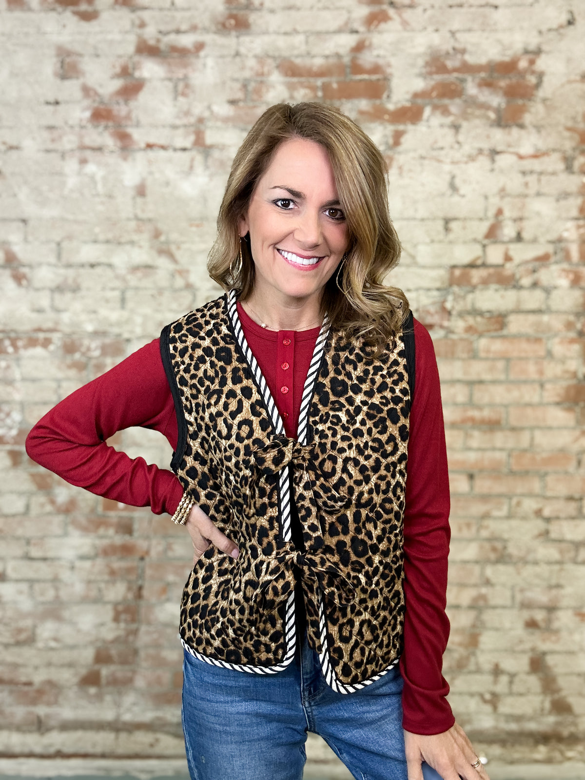 Raya Leopard Print Vest - FINAL SALE