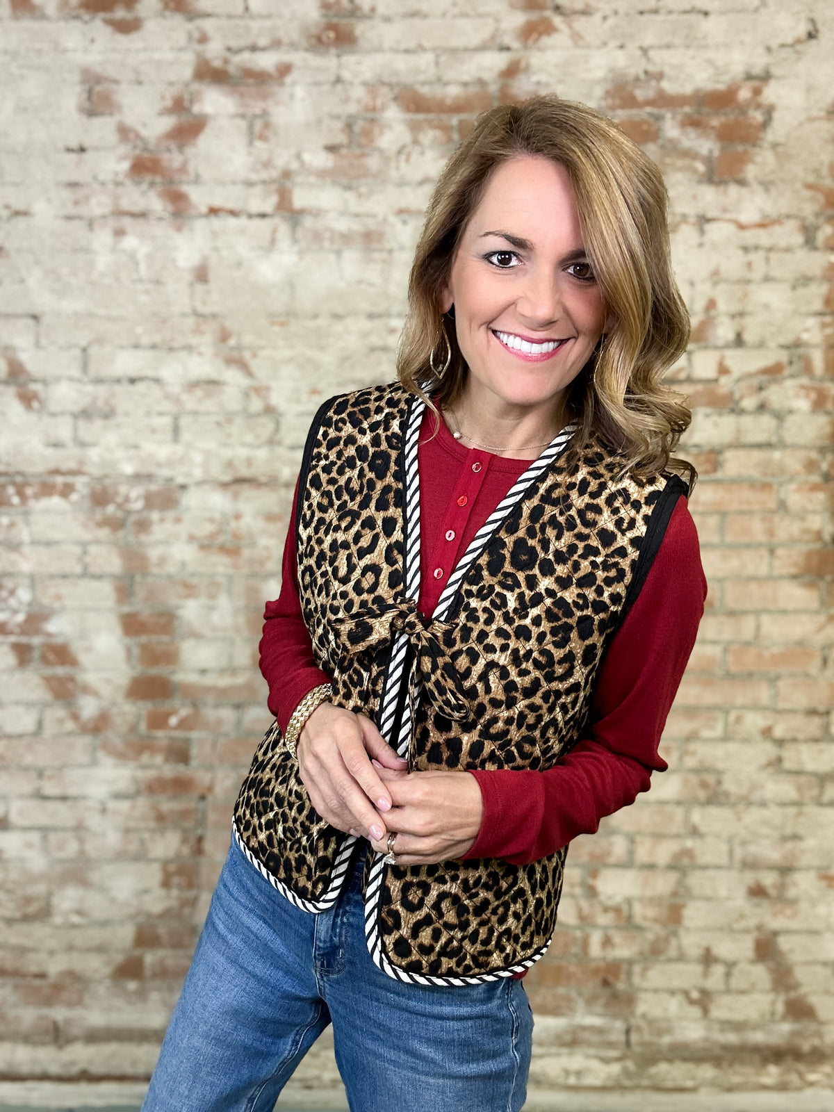 Raya Leopard Print Vest - FINAL SALE