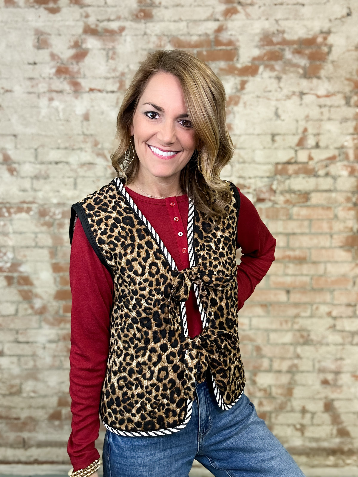 Raya Leopard Print Vest - FINAL SALE