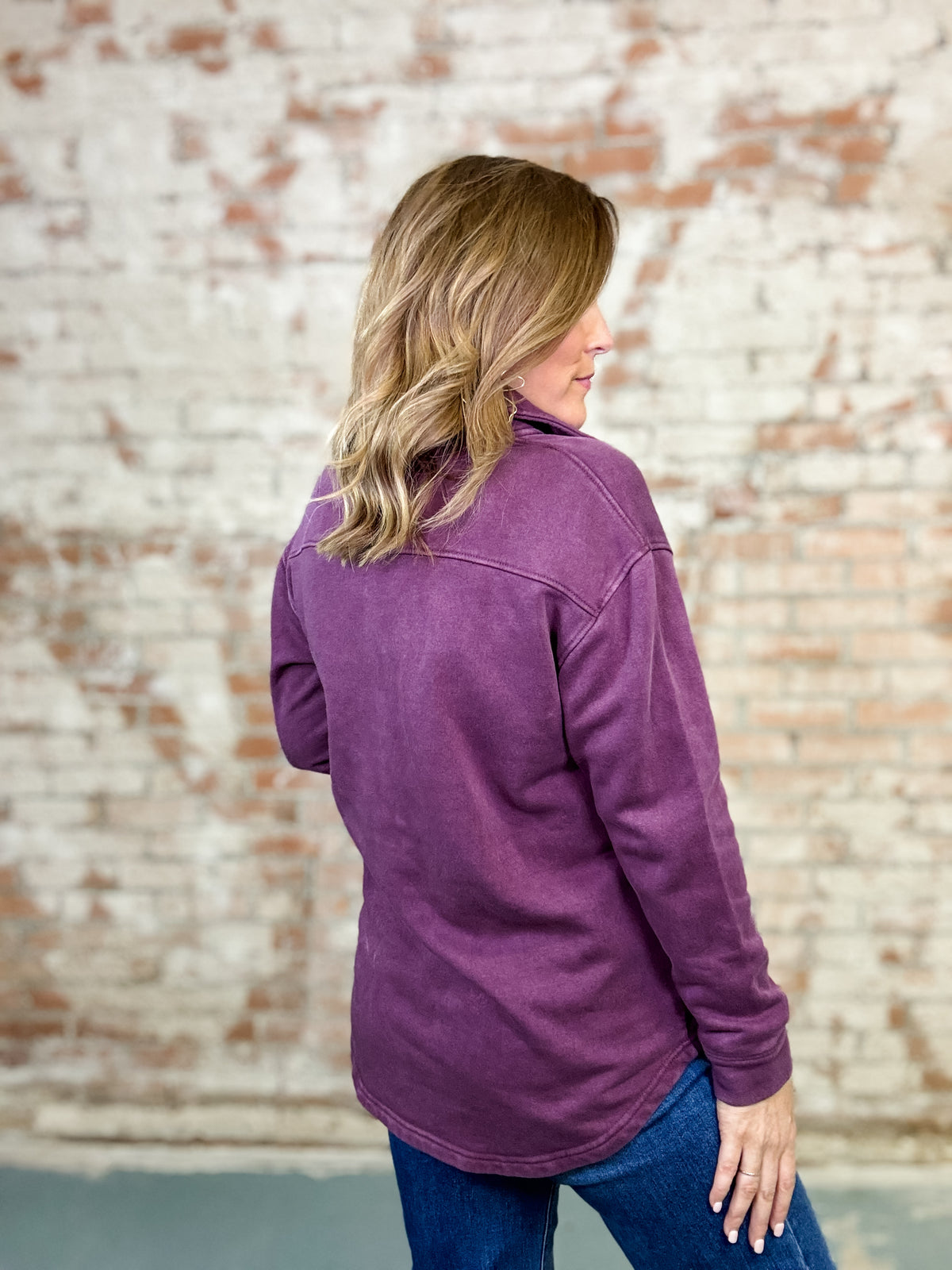 Venetta Plum Shacket - FINAL SALE