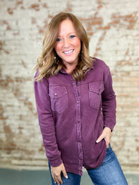 Venetta Plum Shacket - FINAL SALE