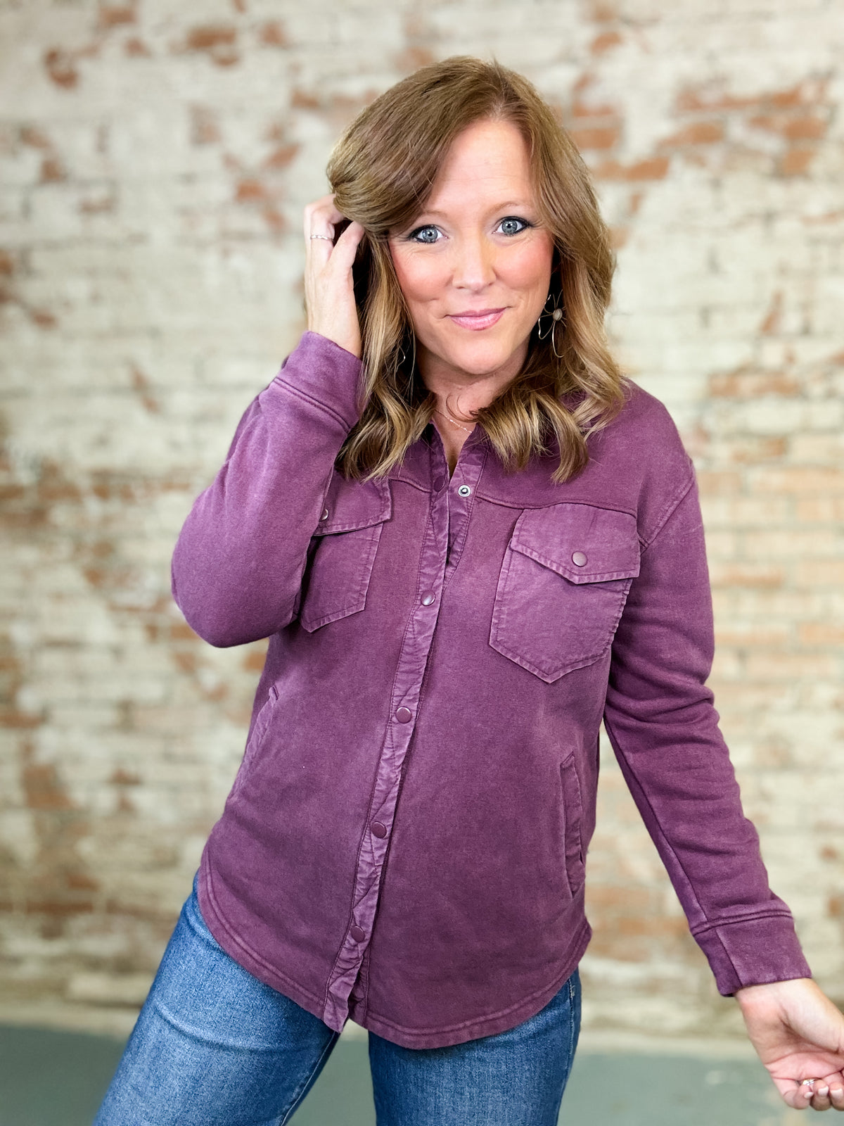 Venetta Plum Shacket - FINAL SALE