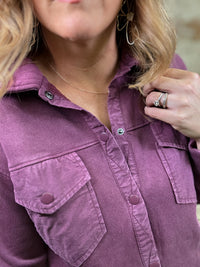 Venetta Plum Shacket - FINAL SALE