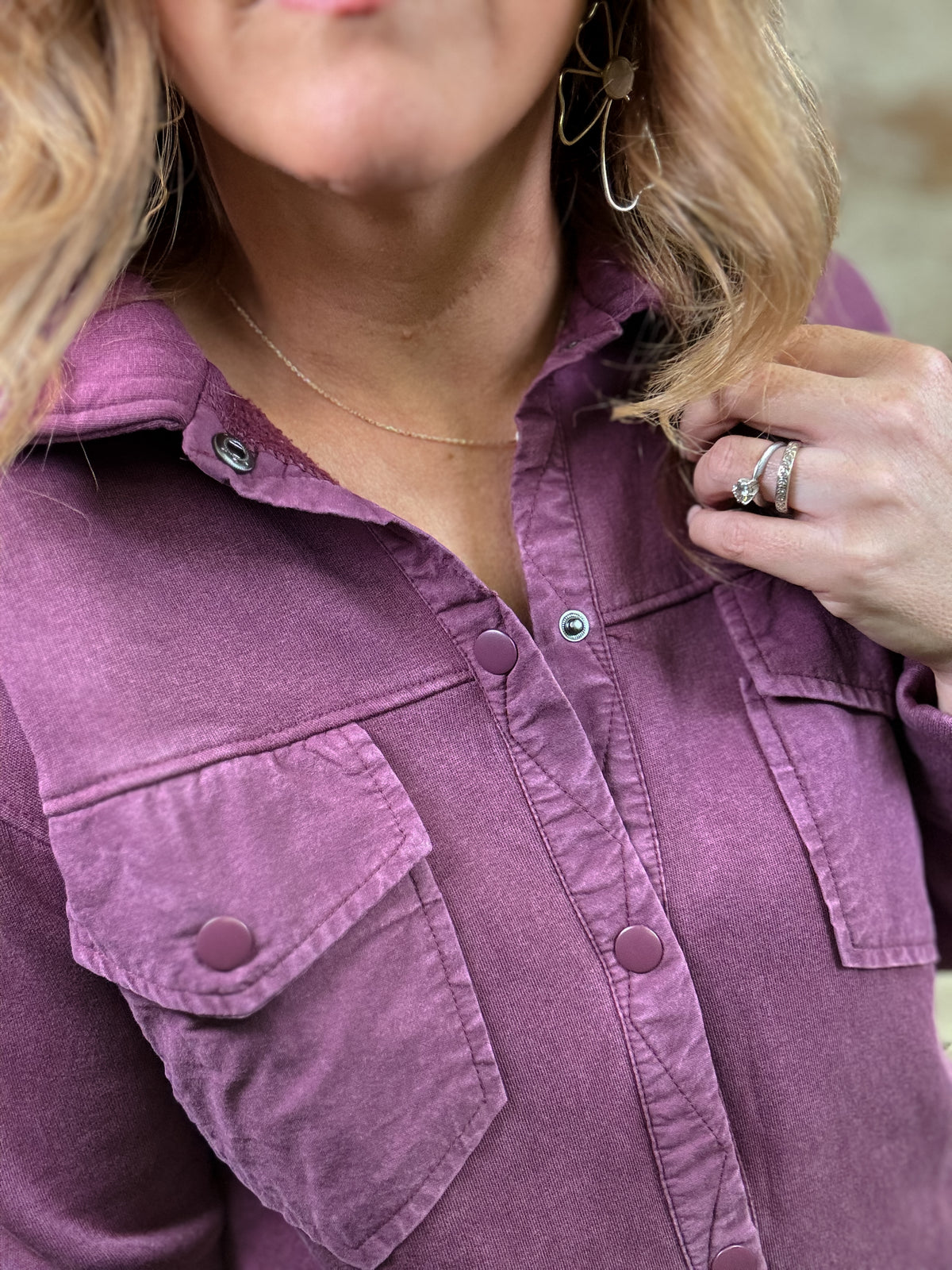 Venetta Plum Shacket - FINAL SALE