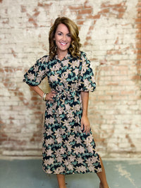 THML Finley Floral Midi Dress