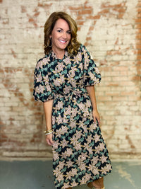 THML Finley Floral Midi Dress