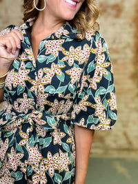 THML Finley Floral Midi Dress