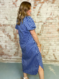 Shanee Striped Midi Dress