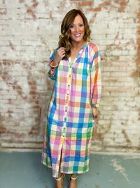 Castaway Plaid Cleo Dress | Sunshine Tienda