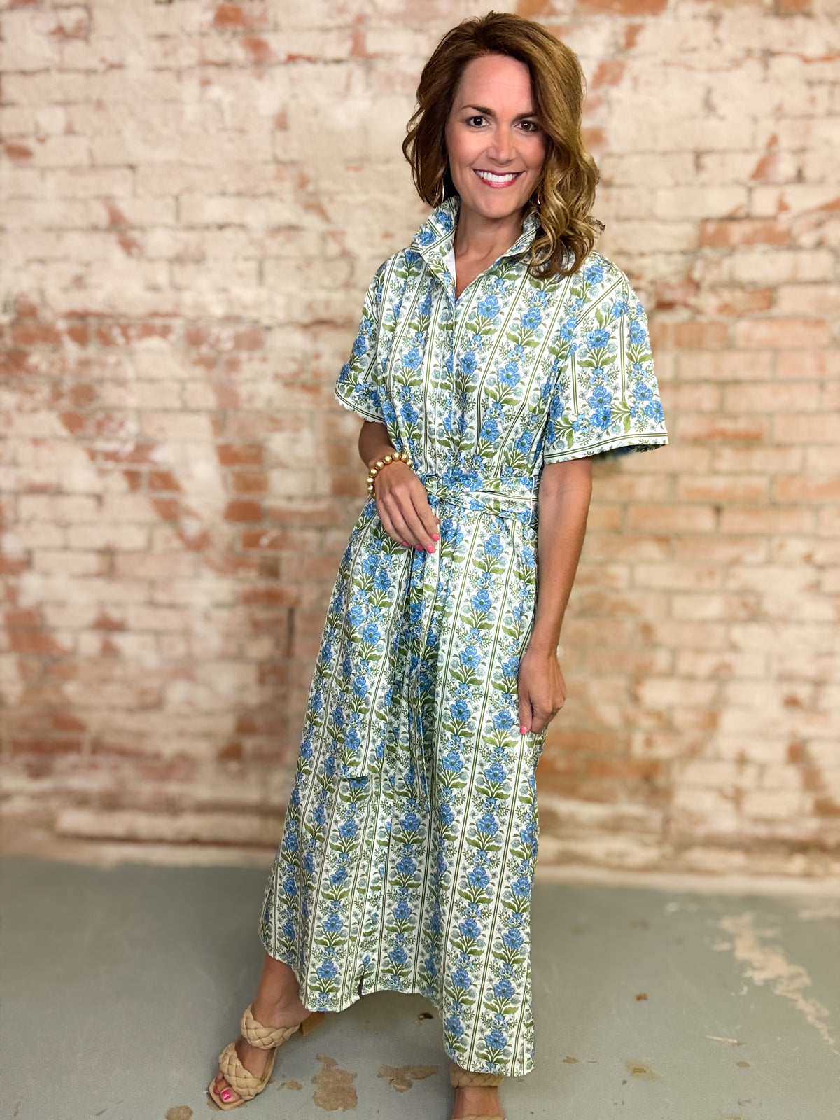 Korah Floral Button-Down Dress