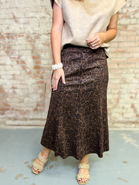 THML Antonia Animal Suede Skirt