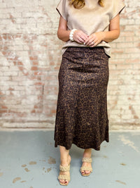 THML Antonia Animal Suede Skirt