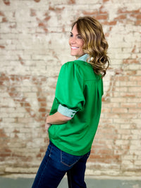 Angelica Stripe Contrast Top - FINAL SALE