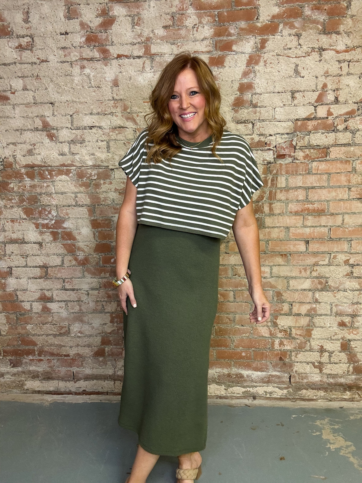 Cristina Stripe Top Dress