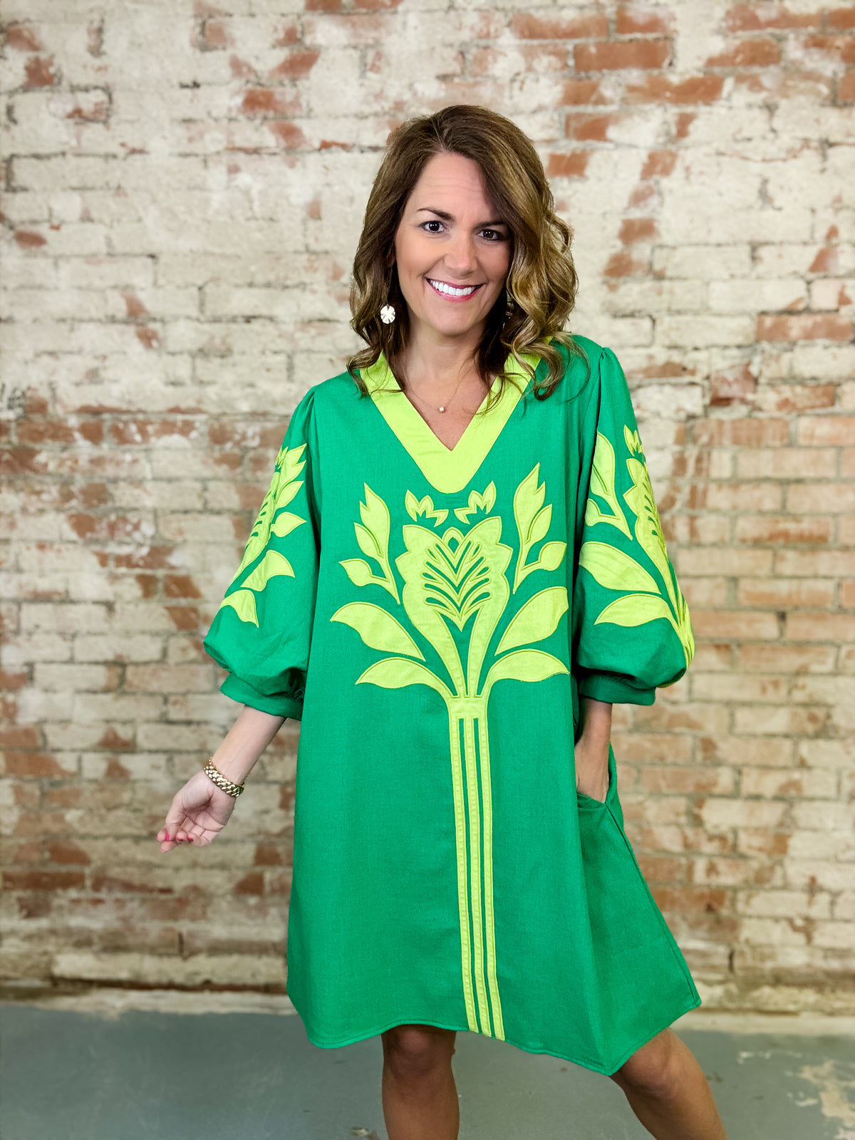 Shannon Floral Applique Dress - FINAL SALE