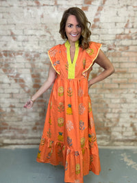 Katy Ruffle Sleeve Dress - FINAL SALE