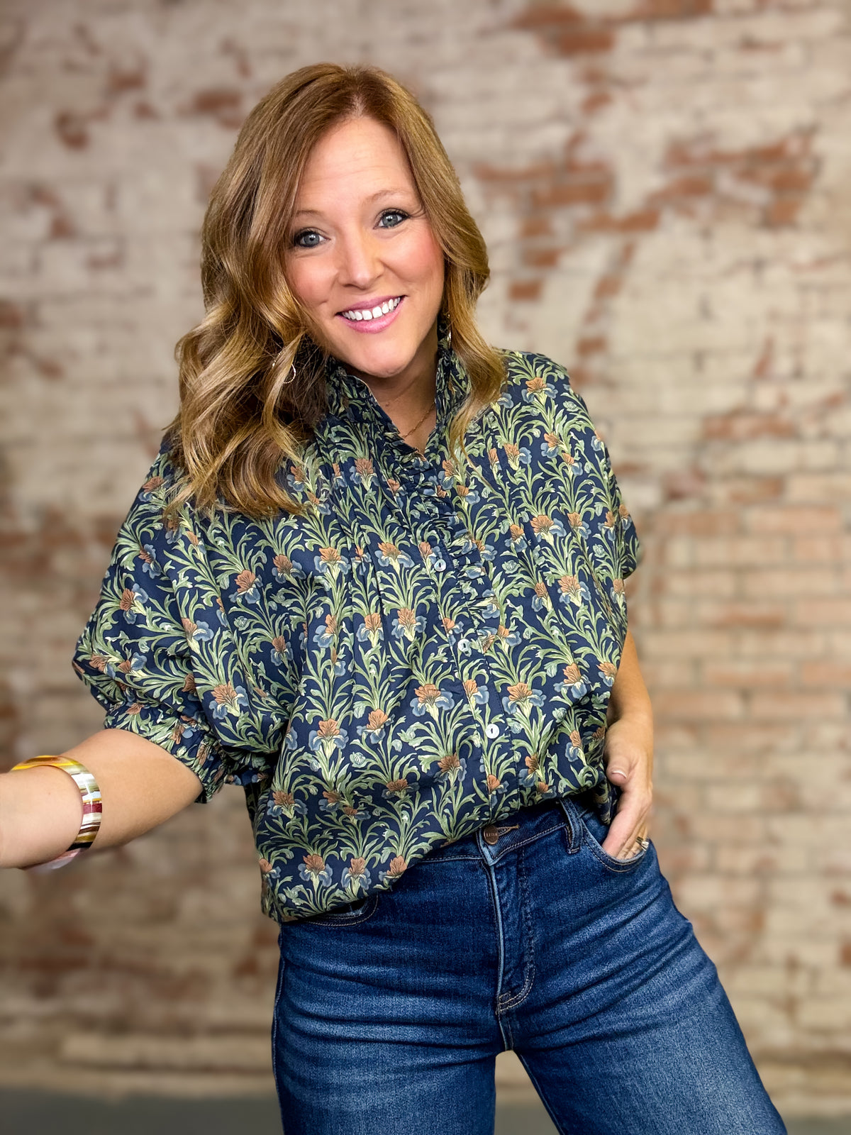 Marjorie Mock Neck Top