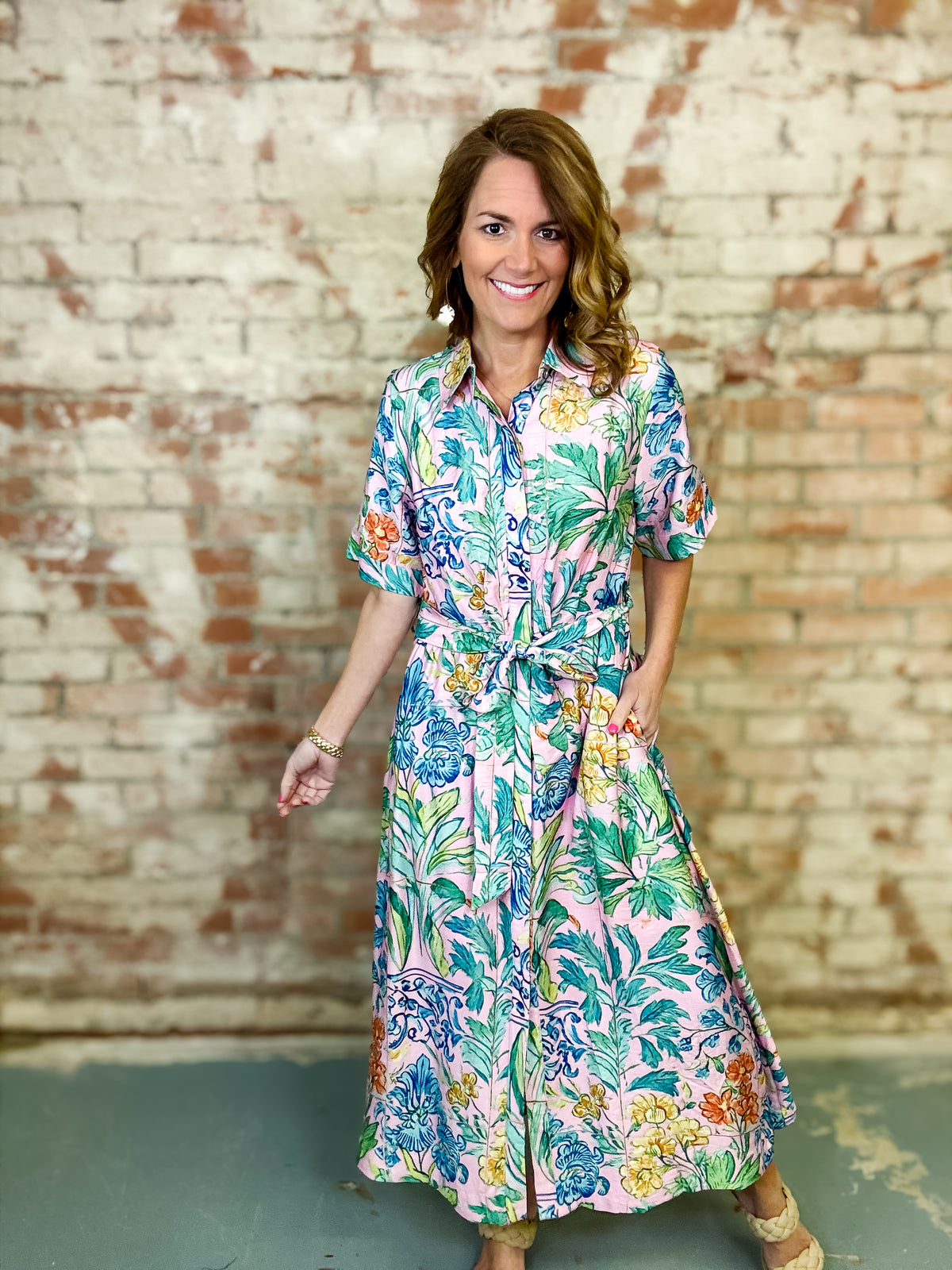 Auden Floral Shirt Dress - FINAL SALE