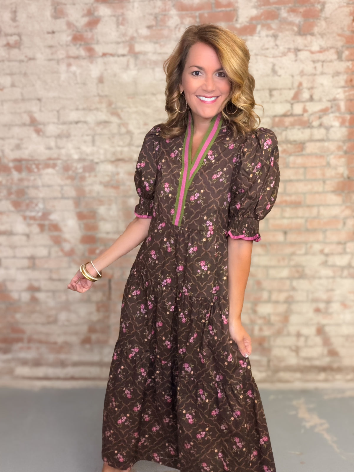 Carol Floral Midi Dress