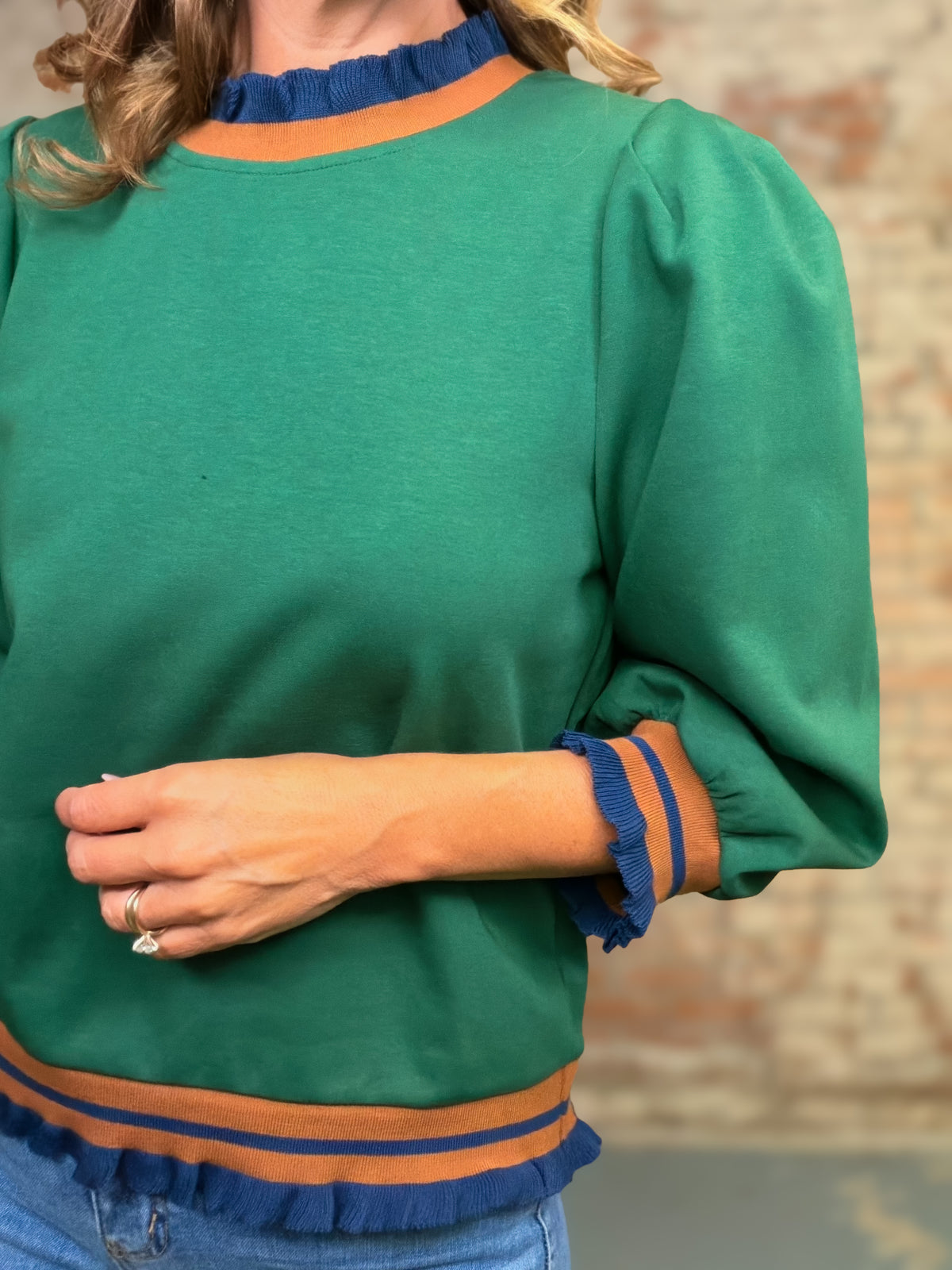Brandy Ruffled Edge Top