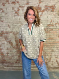 Eliana Floral Jacquard Top