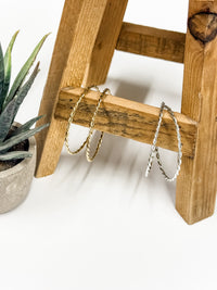 Windy Twisted Wire Hoop Earring