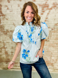 Maggie Floral Puff Sleeve Top - FINAL SALE