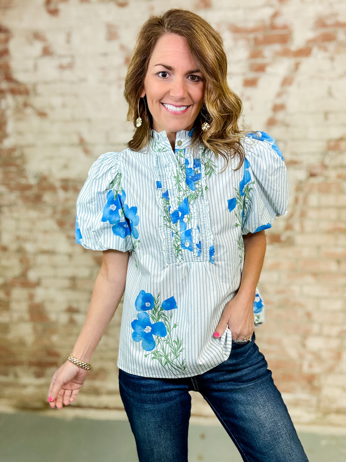 Maggie Floral Puff Sleeve Top - FINAL SALE