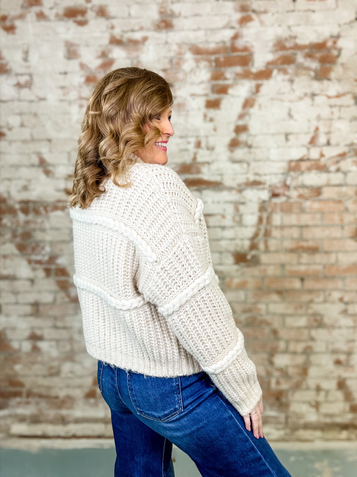 Verona Braided Sweater Cardigan - FINAL SALE