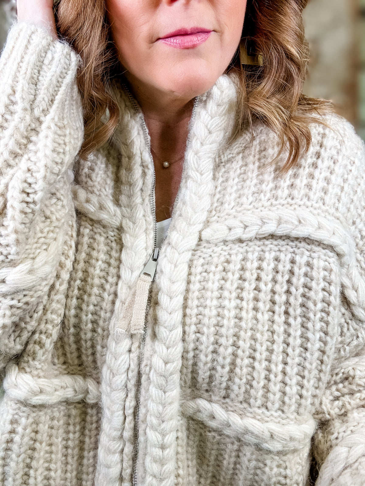 Verona Braided Sweater Cardigan - FINAL SALE