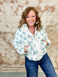 Devlin Floral Print Sherpa Jacket - FINAL SALE