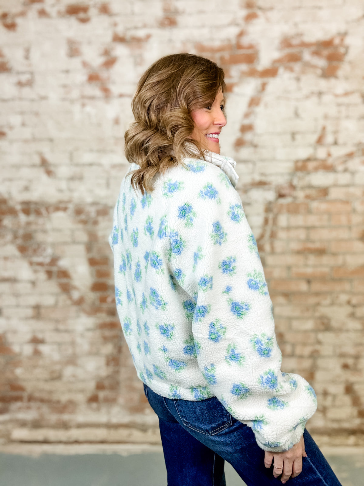 Devlin Floral Print Sherpa Jacket - FINAL SALE