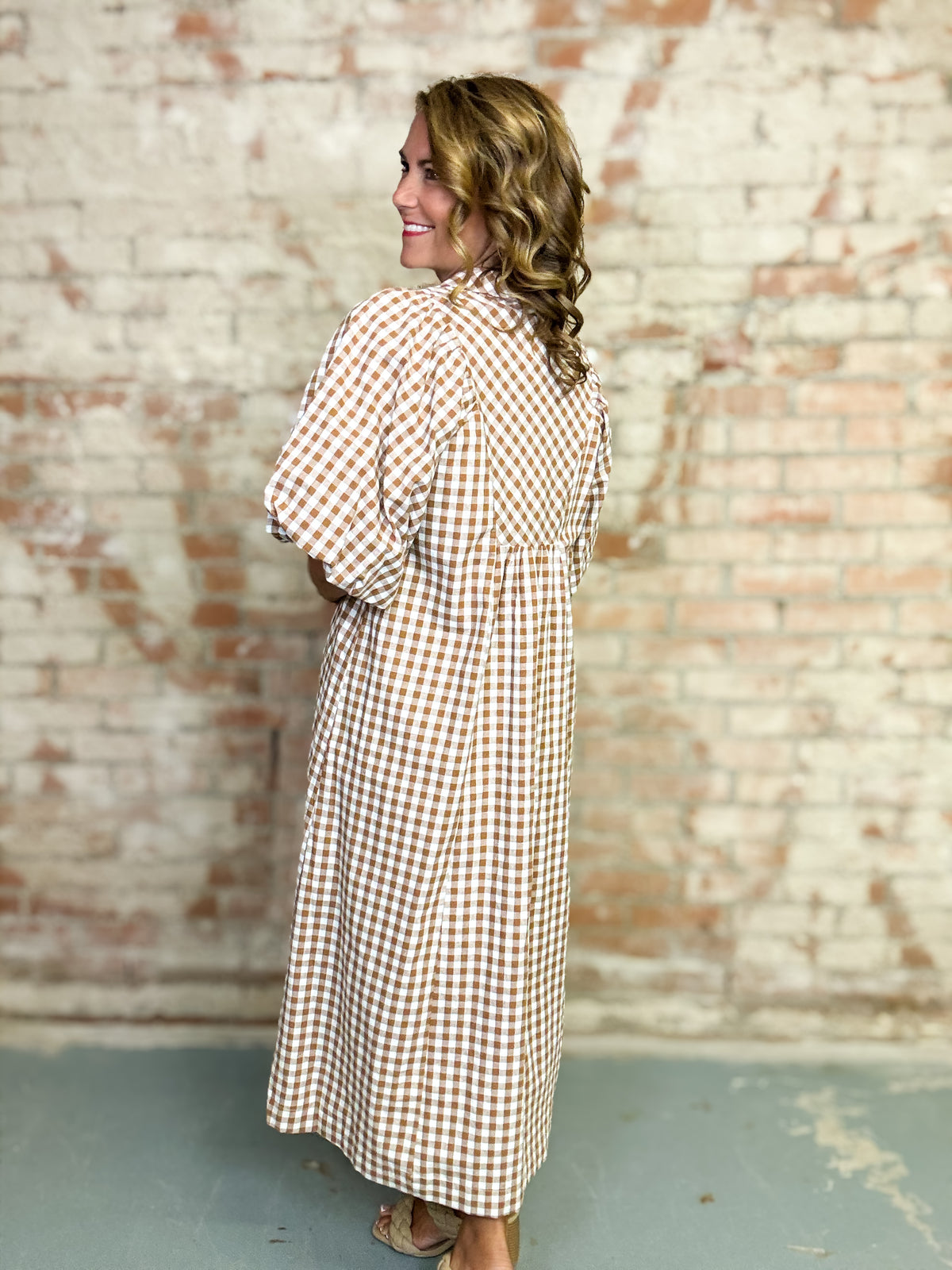 Abner Plaid Midi Dress