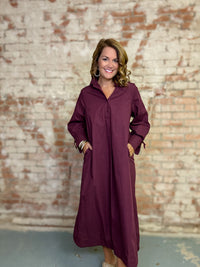 Lavonda Solid Midi Dress
