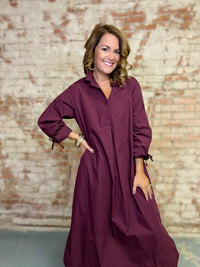 Lavonda Solid Midi Dress