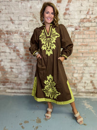 Dominque Applique Midi Dress