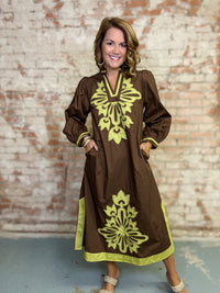 Dominque Applique Midi Dress