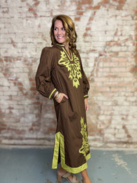 Dominque Applique Midi Dress