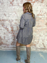 Starla Plaid Shirt Dress