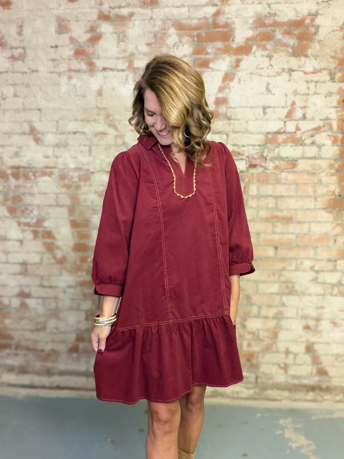 Brooklyn Corduroy Dress