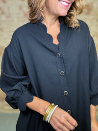Ruby Solid Button Down Dress