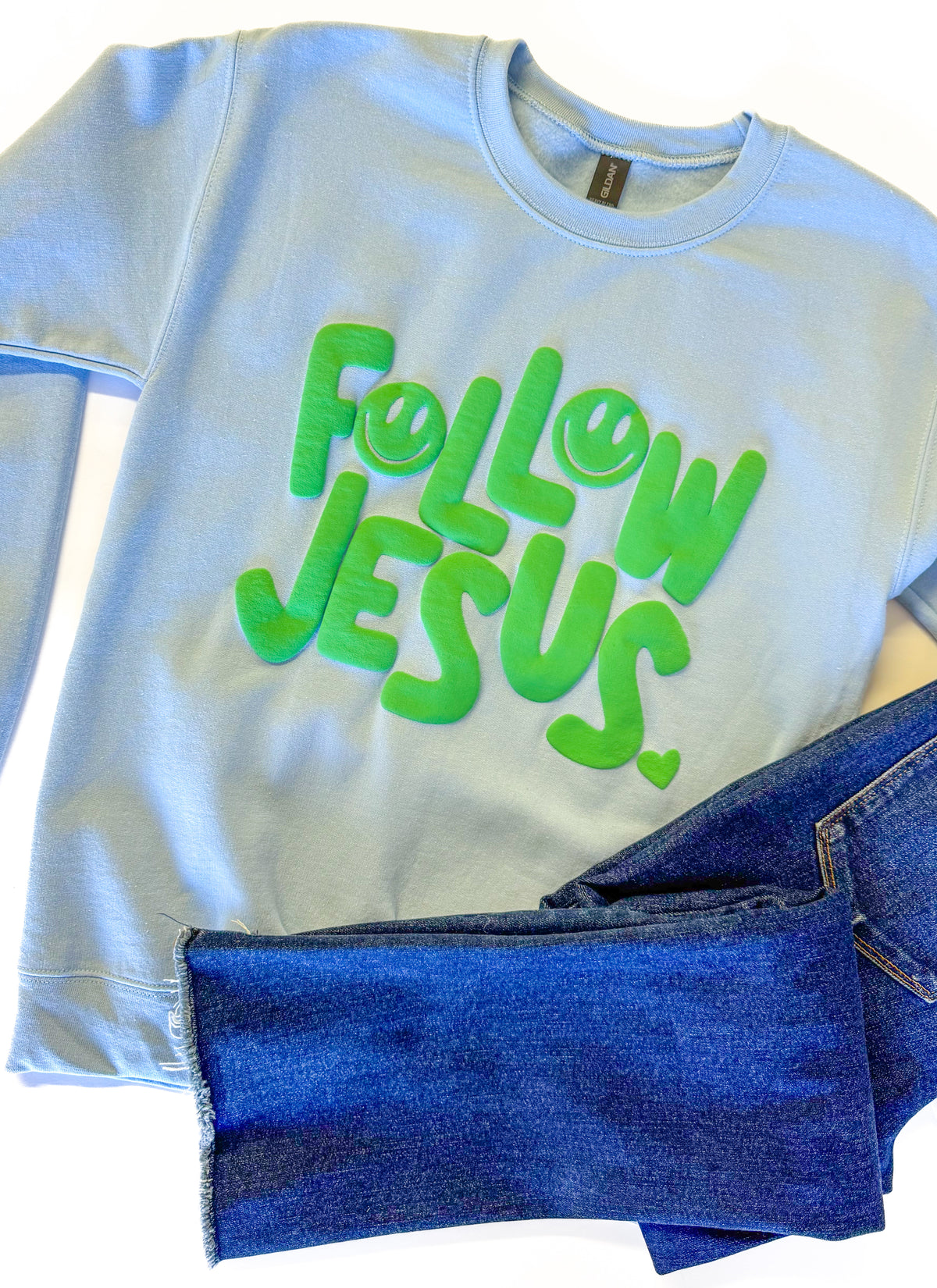 Follow Jesus Puff Sweatshirt - FINAL SALE
