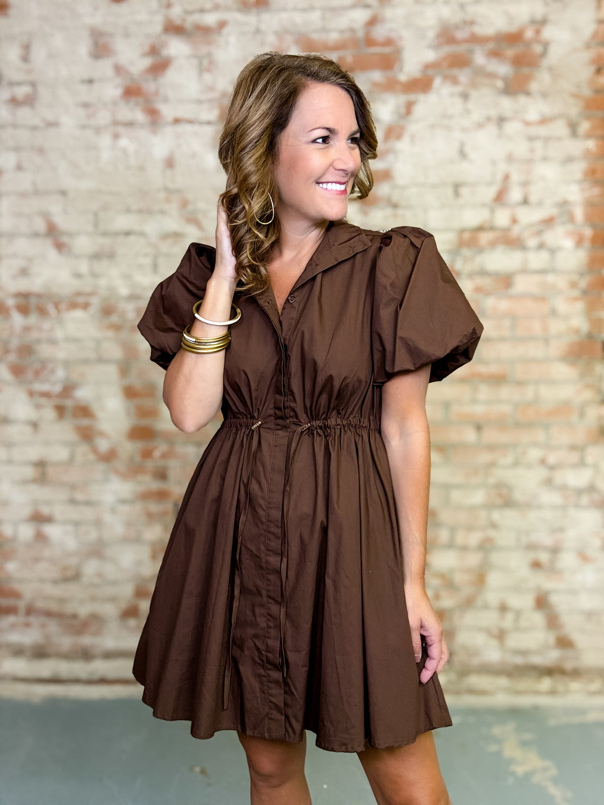 Camille Bubble Sleeve Dress