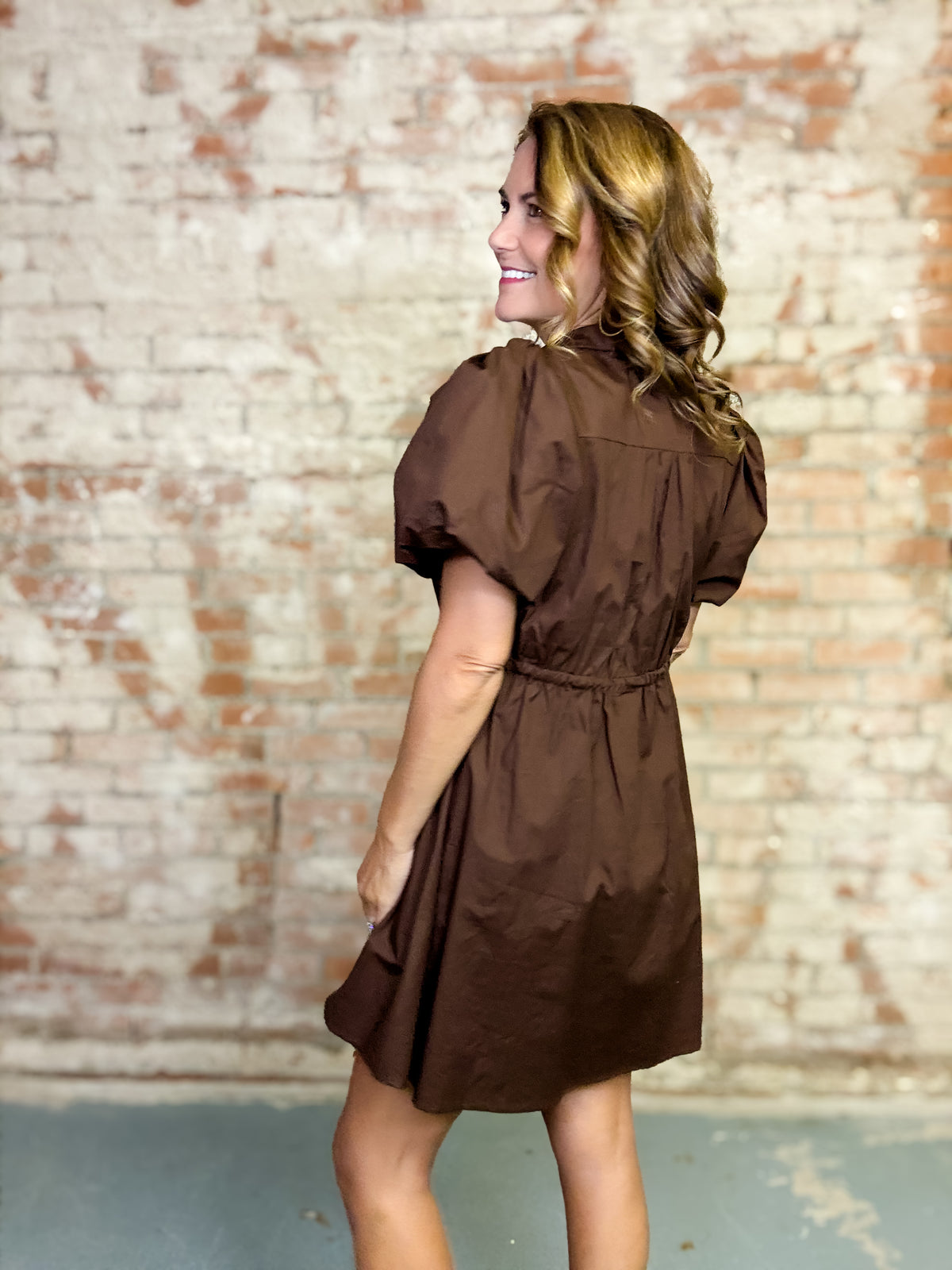 Camille Bubble Sleeve Dress