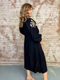 Lucy Embroidered Midi Dress