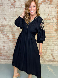 Lucy Embroidered Midi Dress