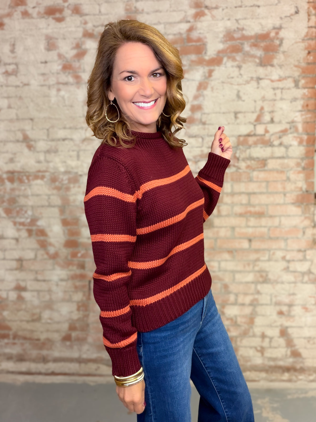 Neil Stripe Sweater Top