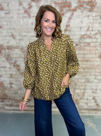 Brenna Floral Corduroy Top