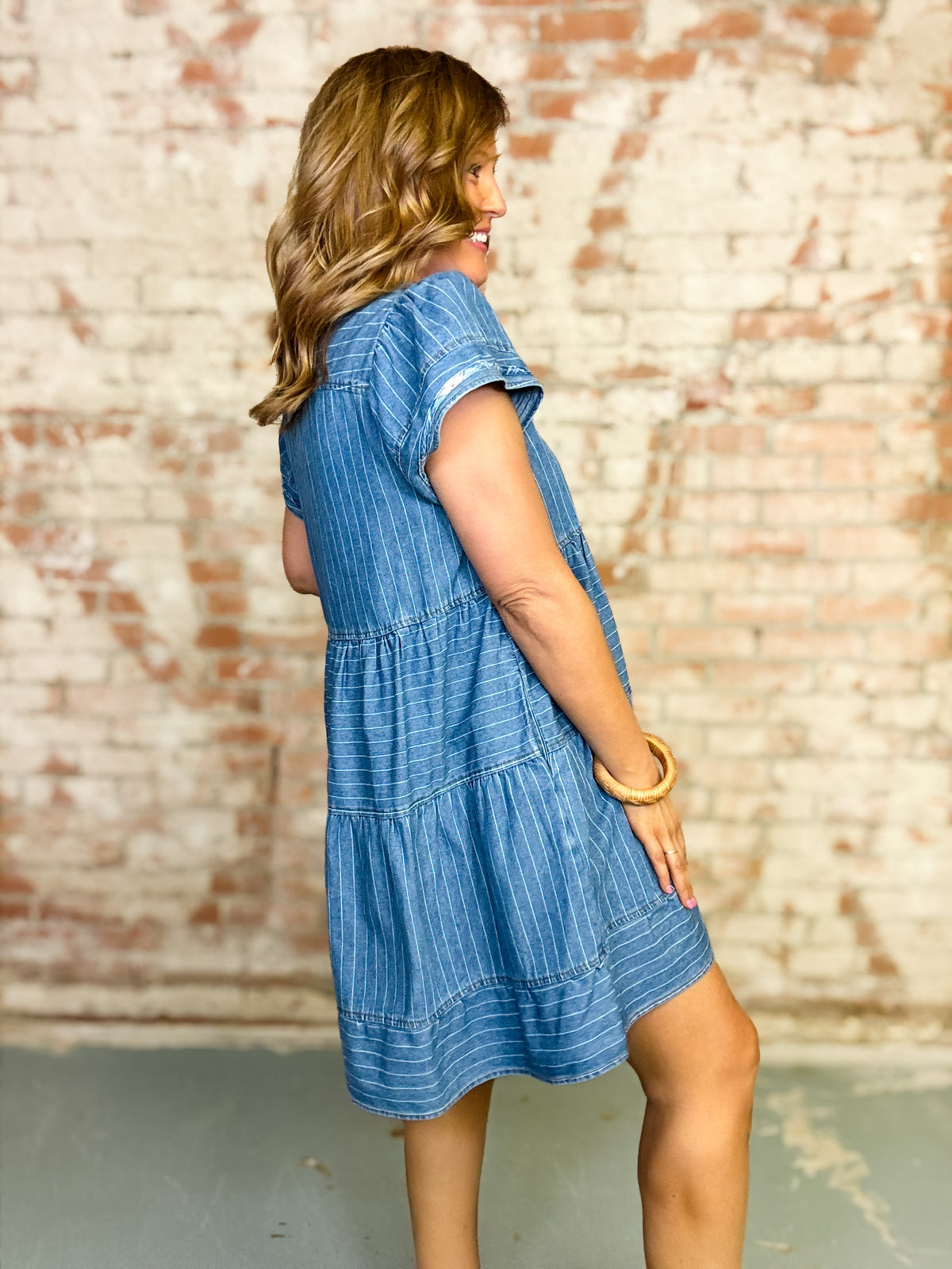 Elena Denim Babydoll Dress
