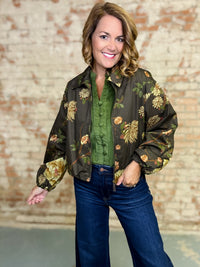 Laken Floral Bubble Jacket